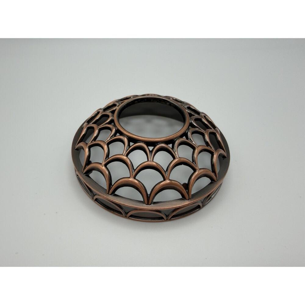 Yankee Candle Illuma-Lid Jar Candle Topper Bronze Scallop Fish Scale Design